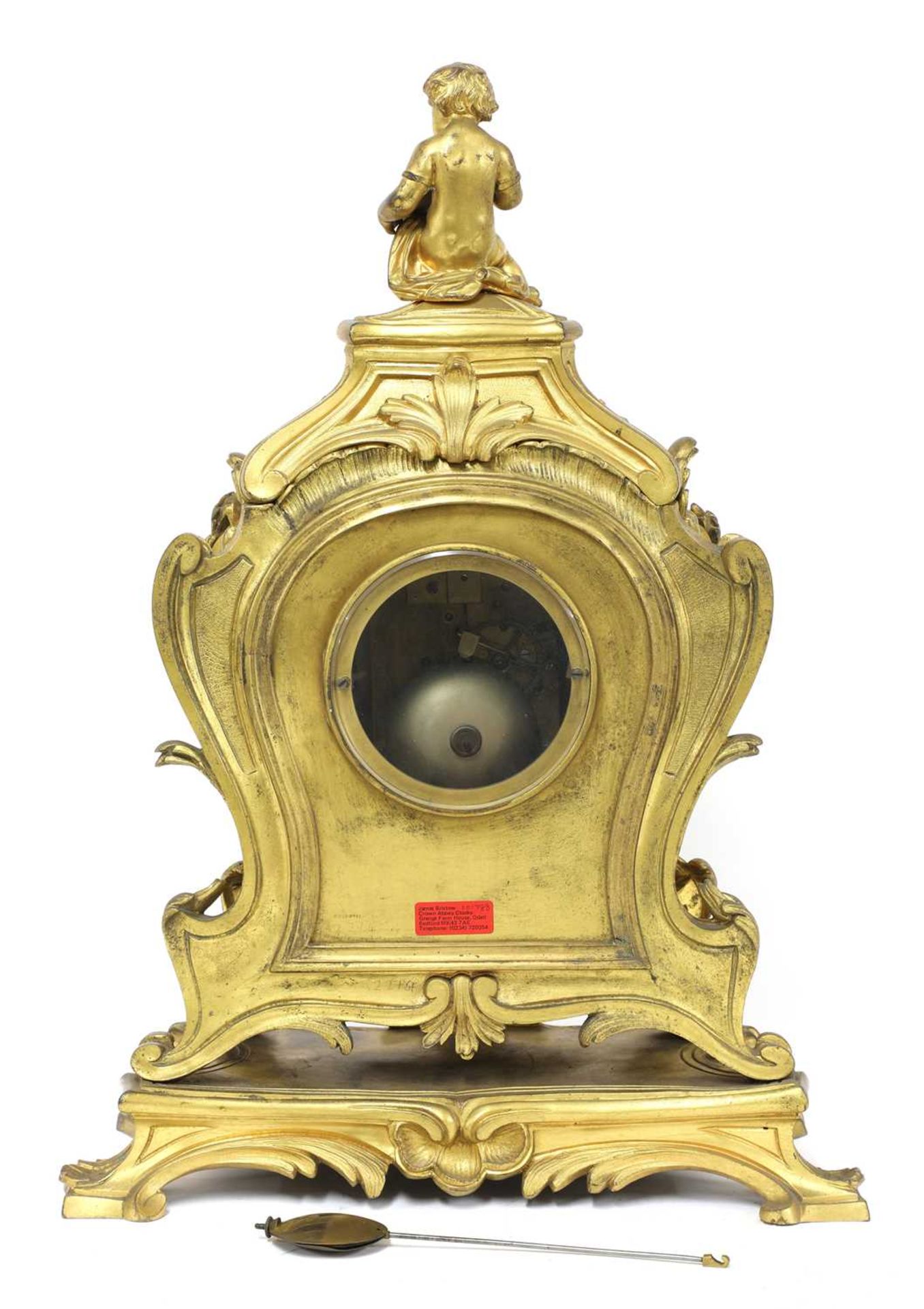 A French ormolu mantel clock, - Bild 2 aus 2