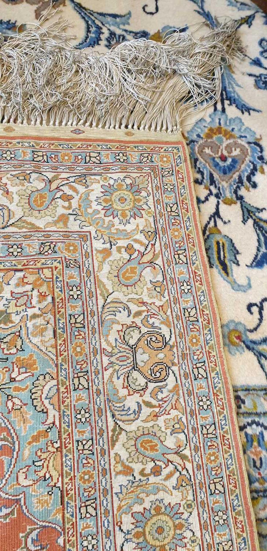 A small silk Hereke rug, - Image 7 of 11