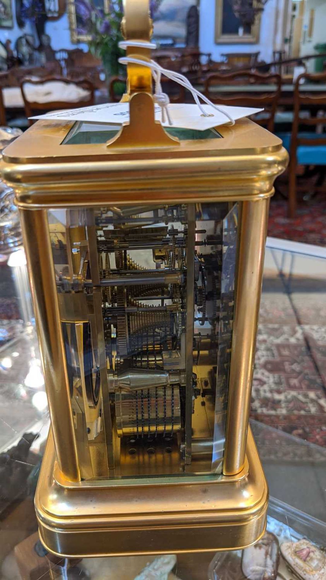 A giant English twin fusee carriage clock - Image 14 of 18