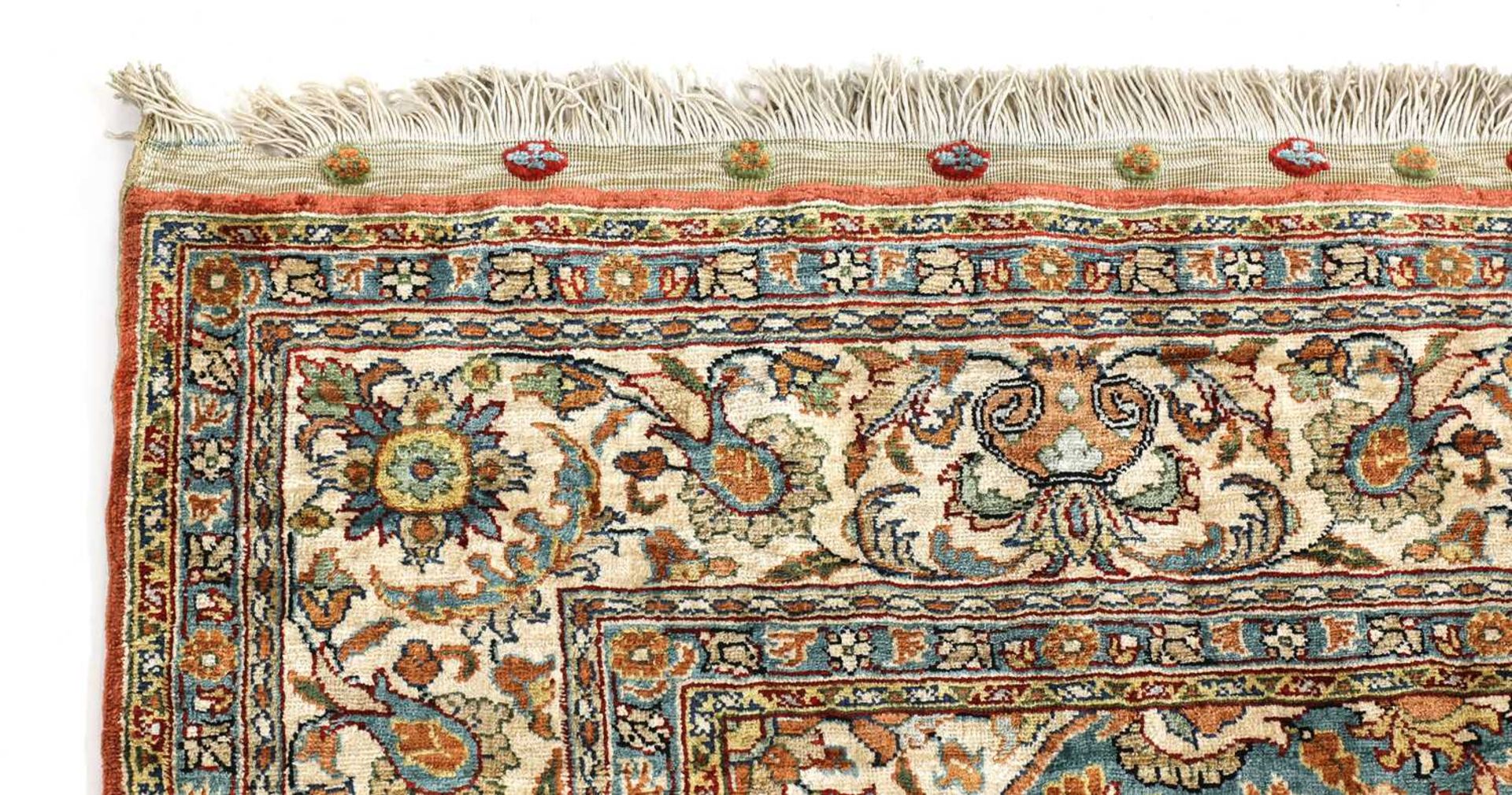 A small silk Hereke rug, - Image 4 of 11