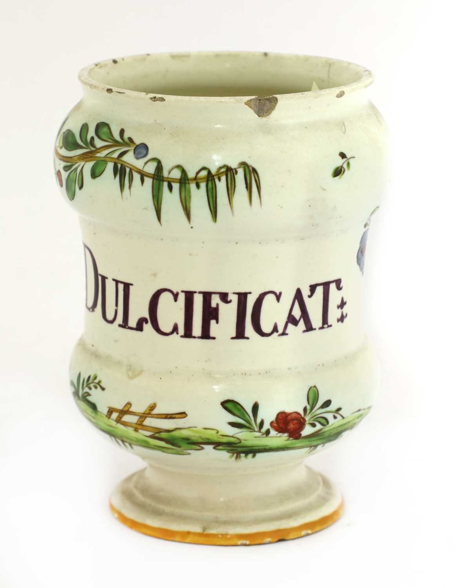 A majolica drug jar, - Bild 2 aus 4