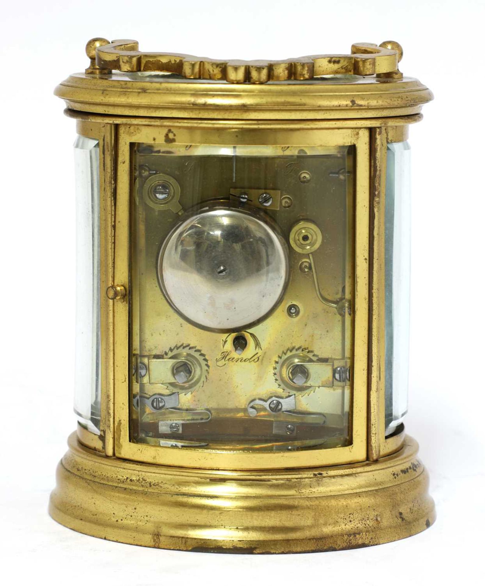 A gilt brass carriage clock, - Bild 2 aus 4