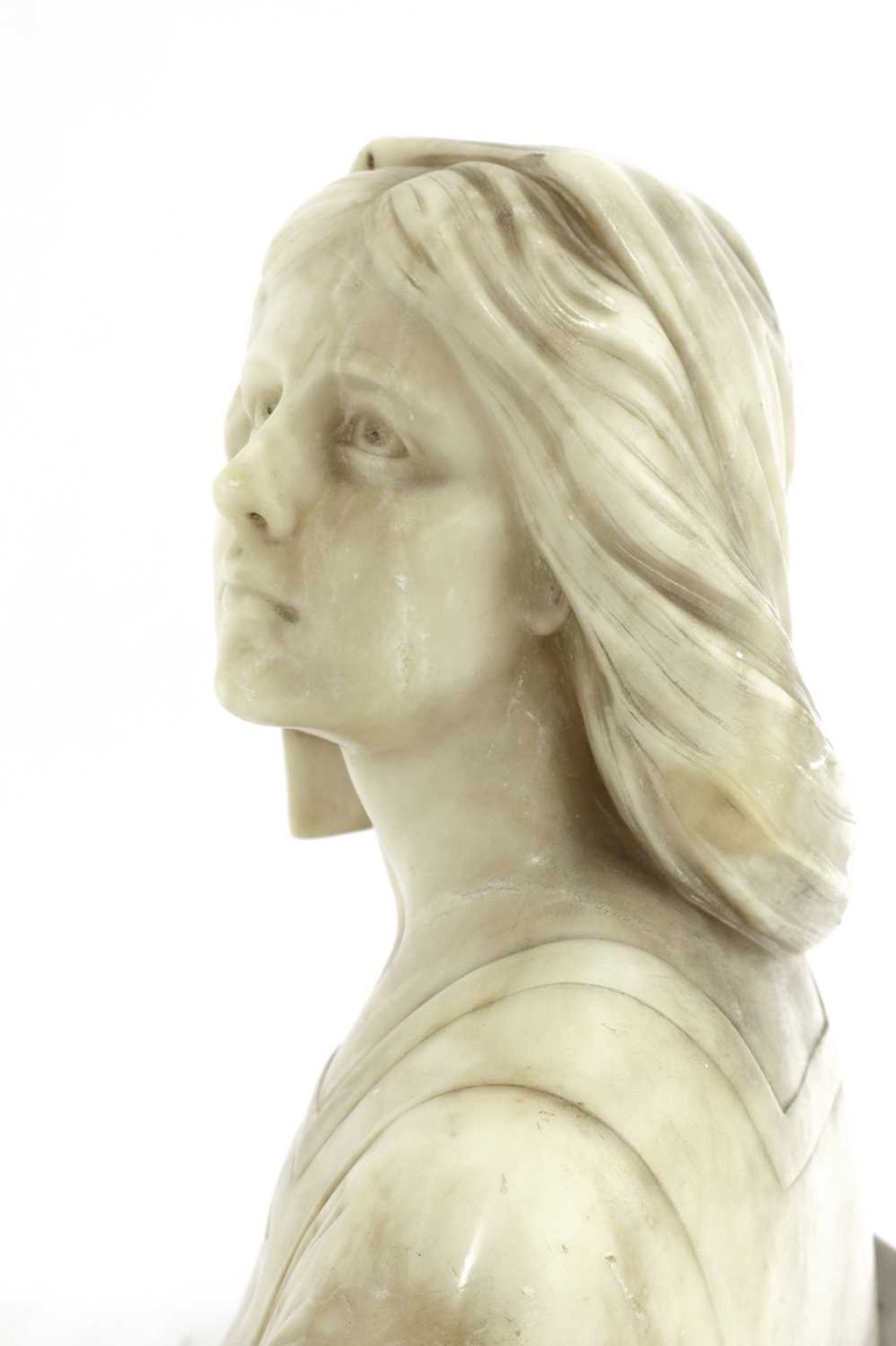 An alabaster bust of a Florentine youth, - Bild 3 aus 20