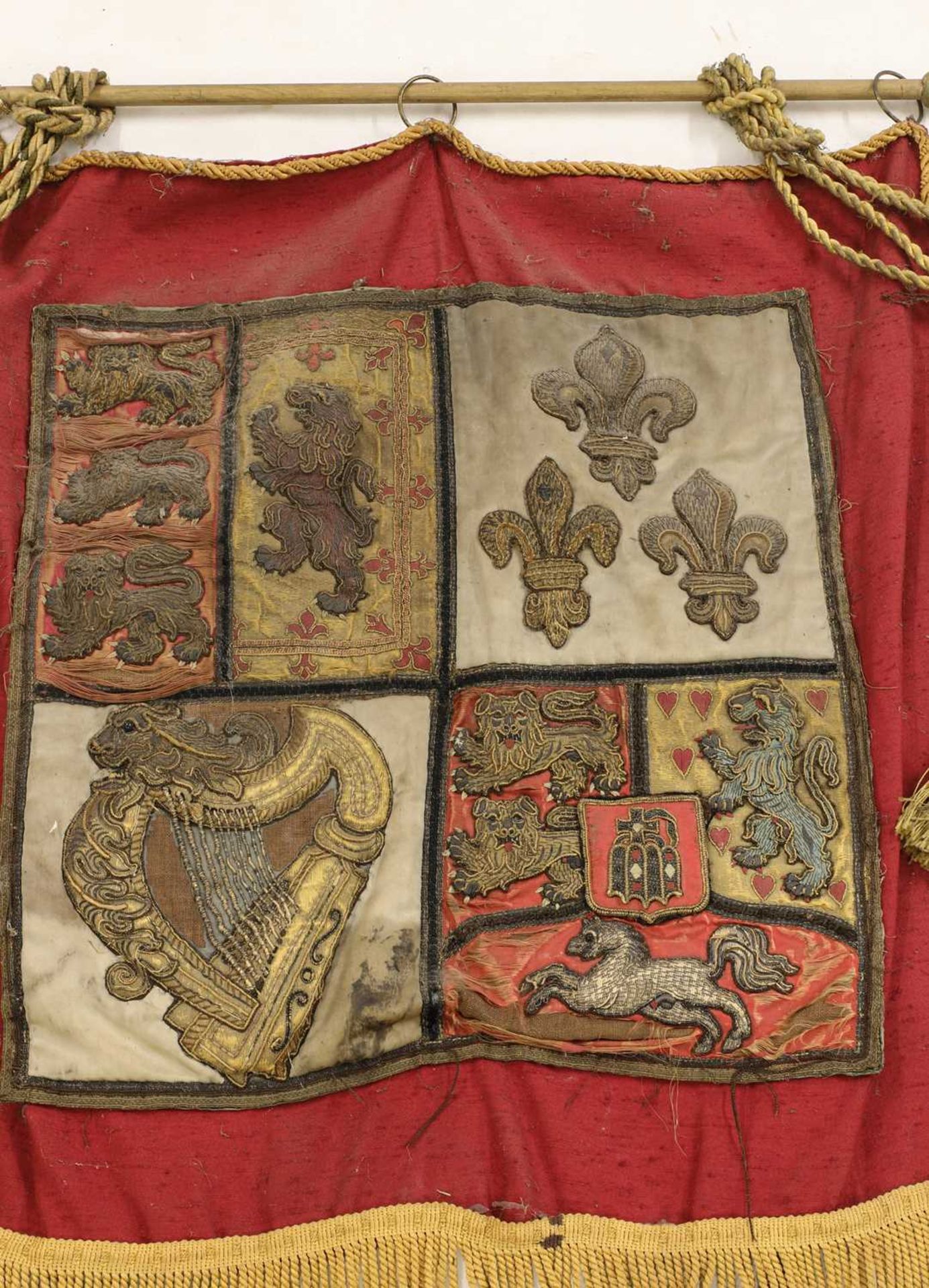 An English embroidered banner, - Image 2 of 2