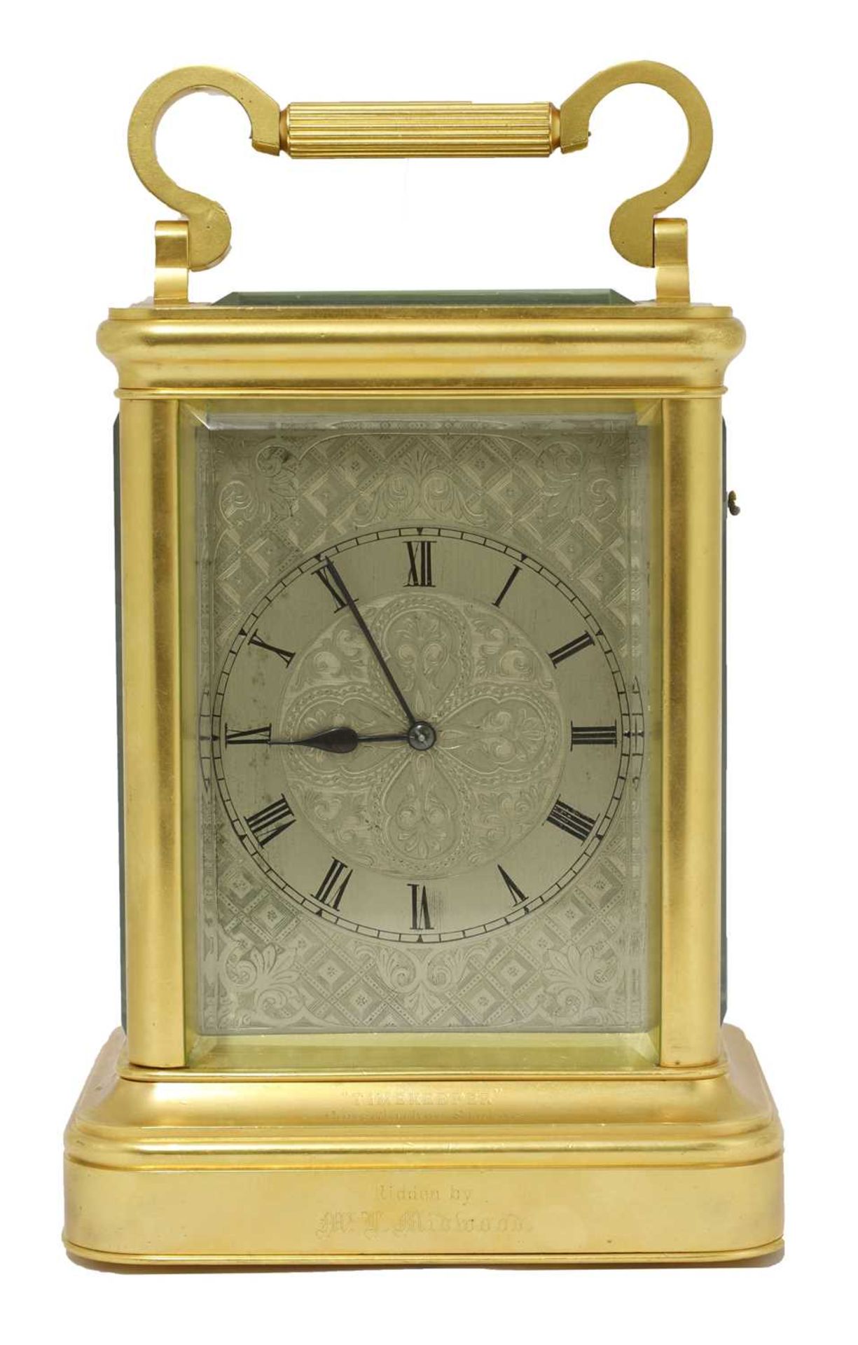 A giant English twin fusee carriage clock