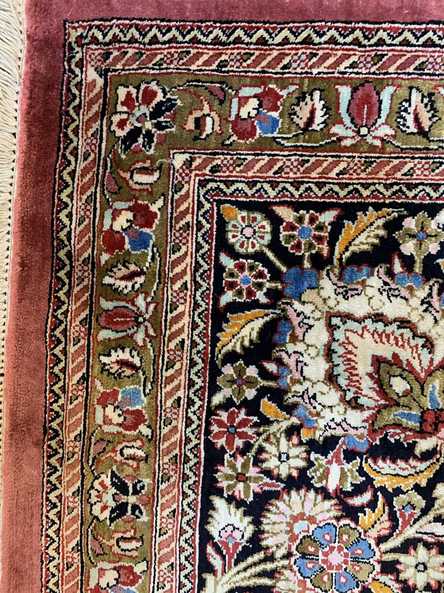 A fine Persian silk Qom rug, - Image 11 of 18