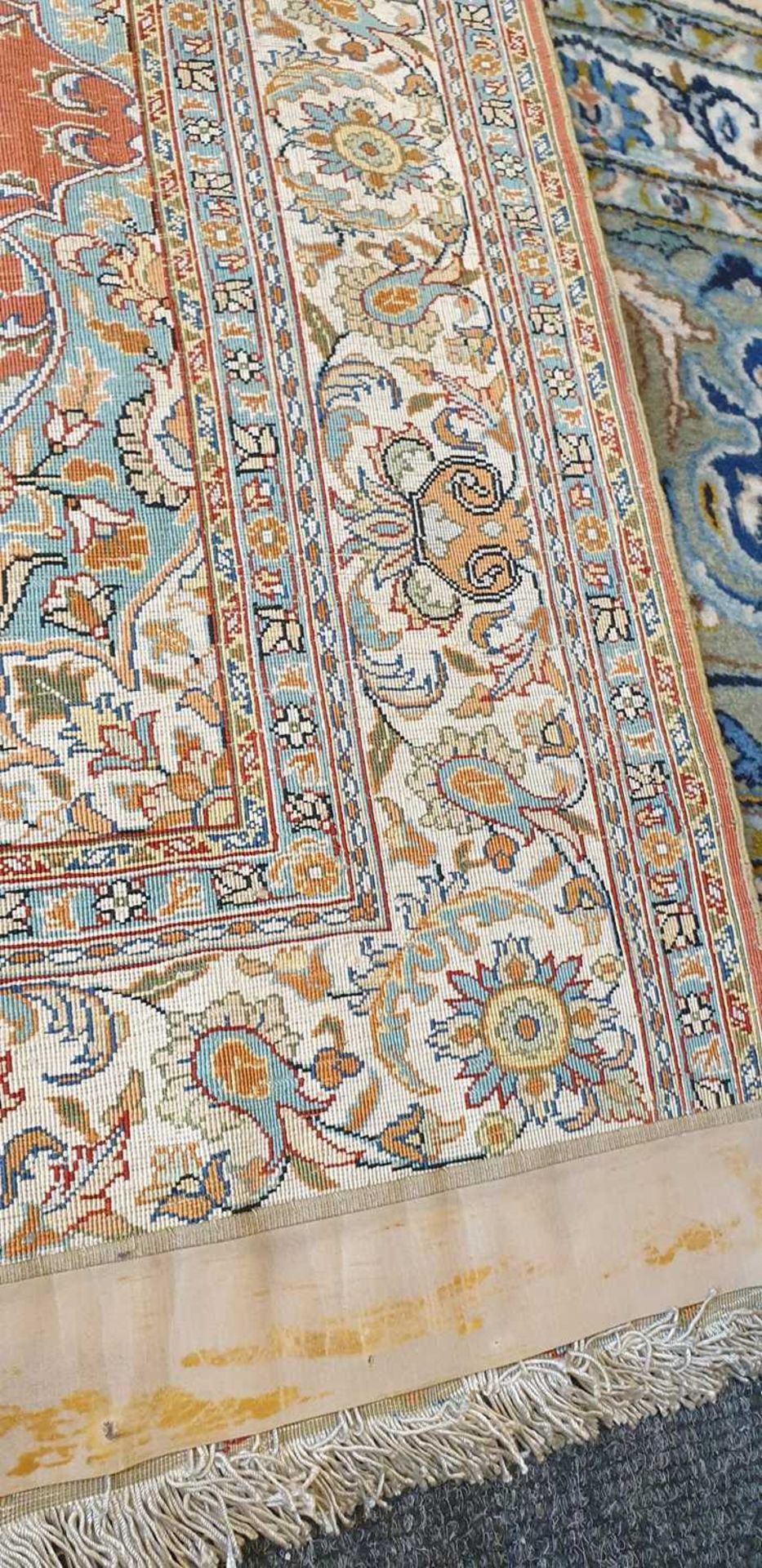 A small silk Hereke rug, - Image 5 of 11