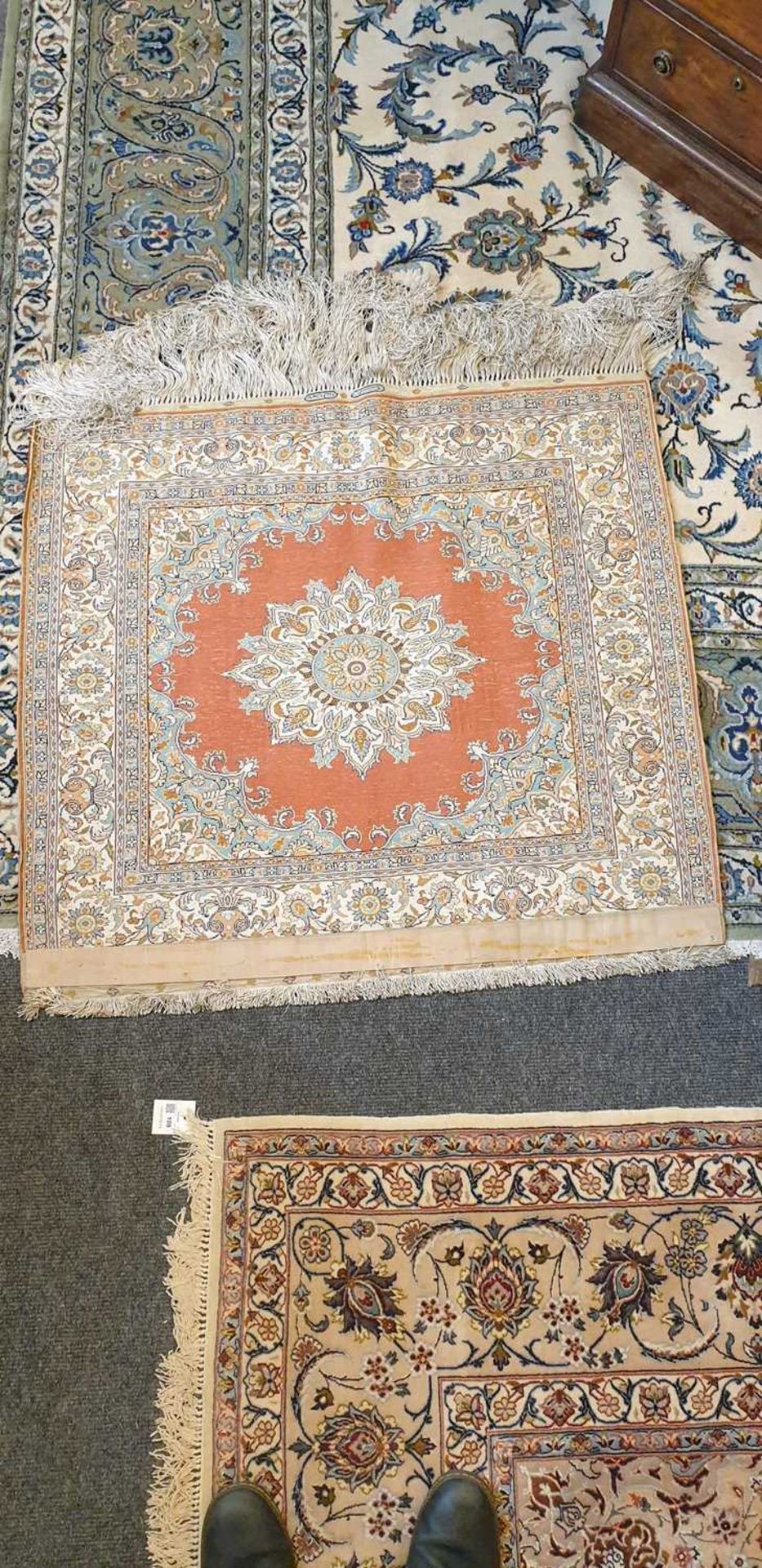 A small silk Hereke rug, - Image 6 of 11