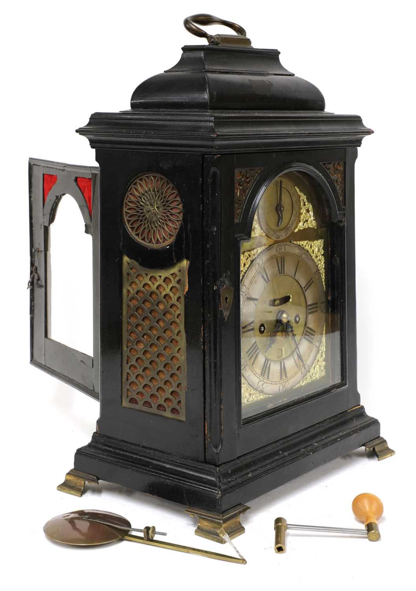 A table clock by William Robins of London,