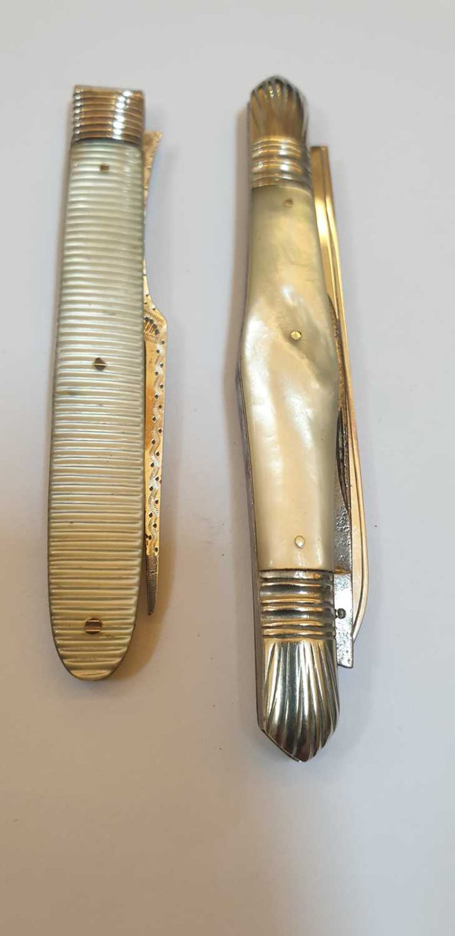 Six silver-mounted folding fruit knives and forks in cases, - Bild 14 aus 14