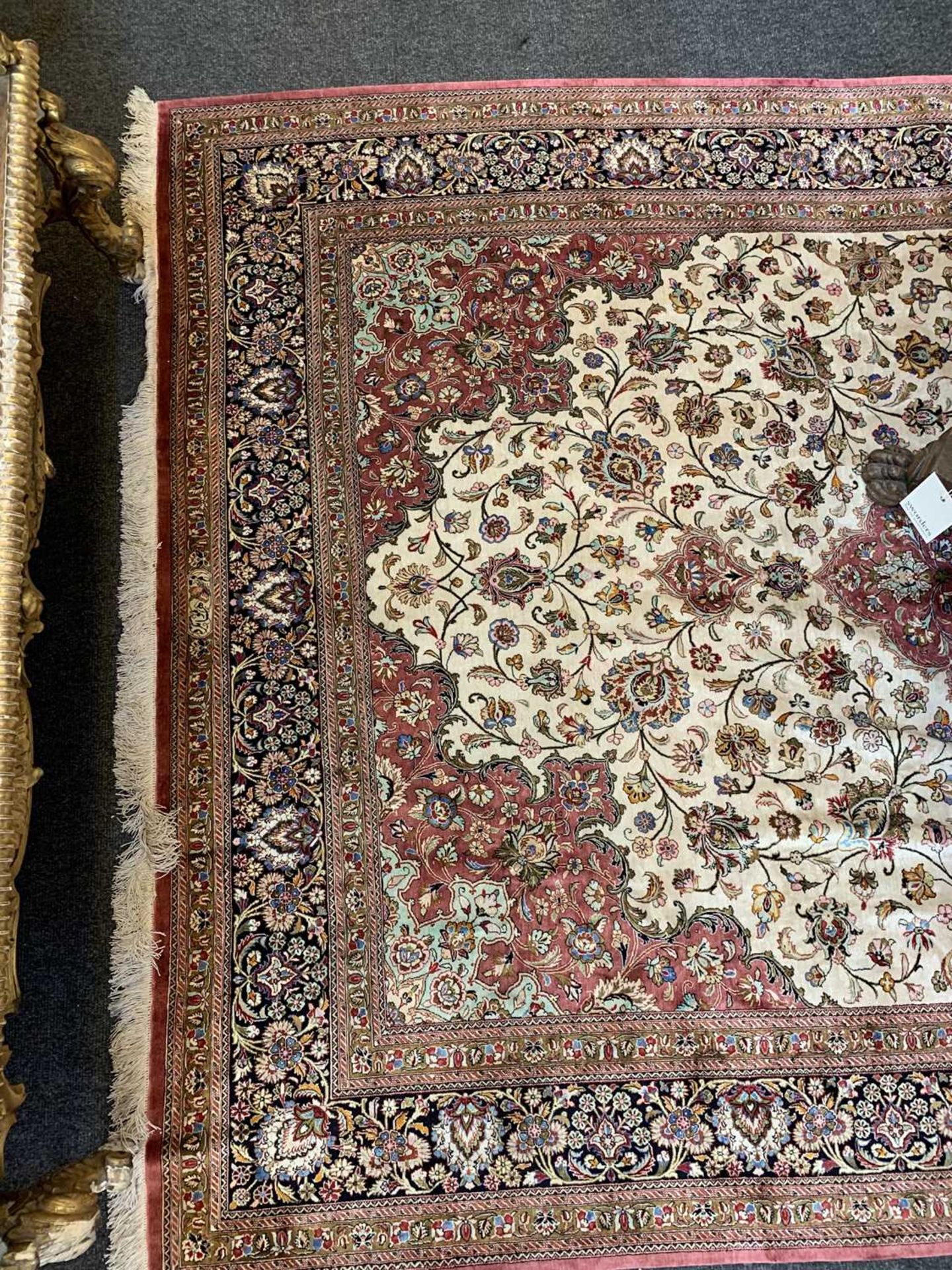 A fine Persian silk Qom rug, - Image 17 of 18