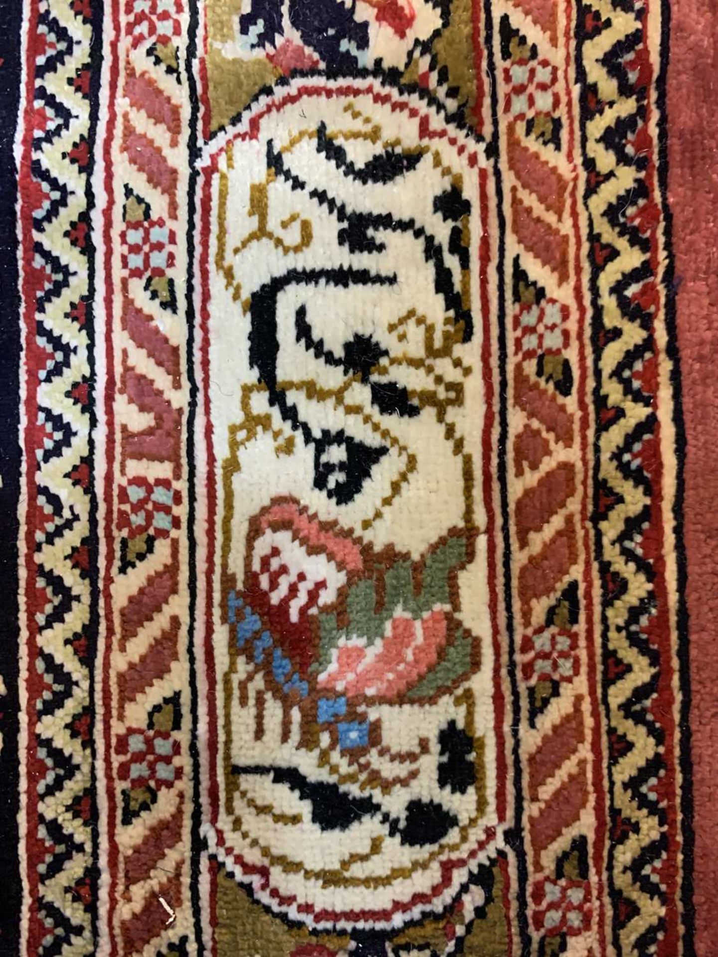 A fine Persian silk Qom rug, - Image 12 of 18