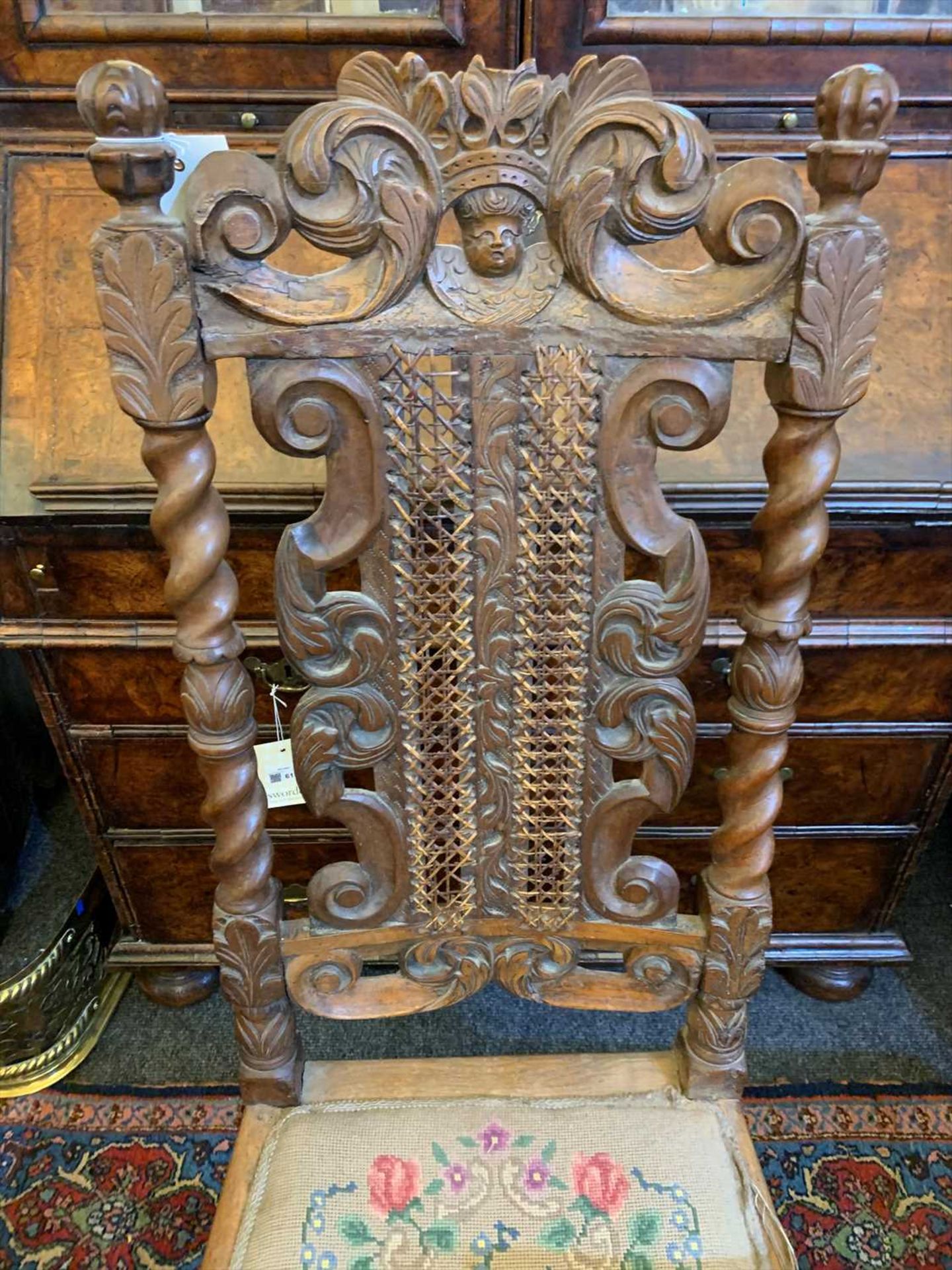 A carved oak side chair, - Image 2 of 20