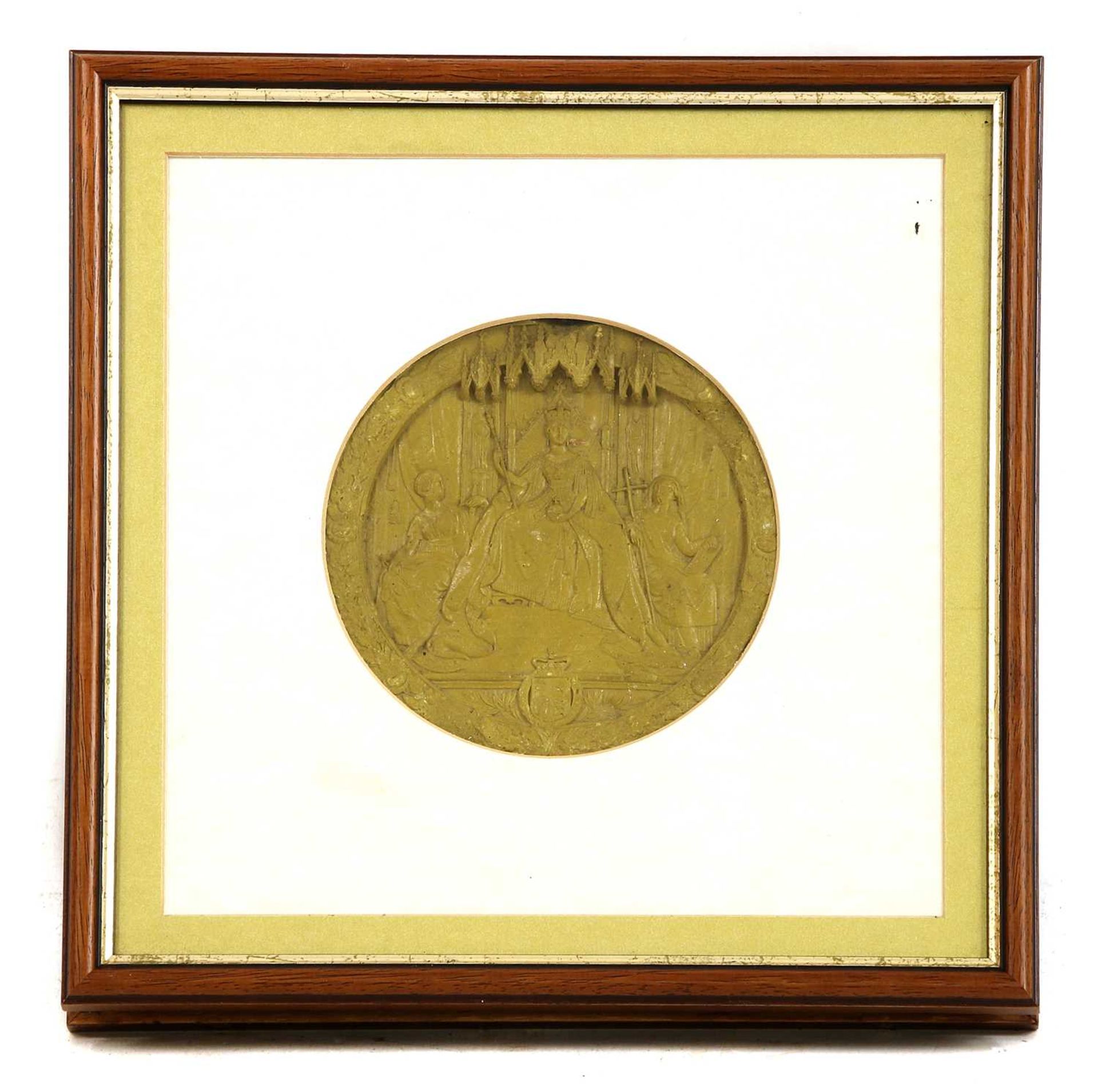 A framed Queen Victoria Great Seal of the Realm,