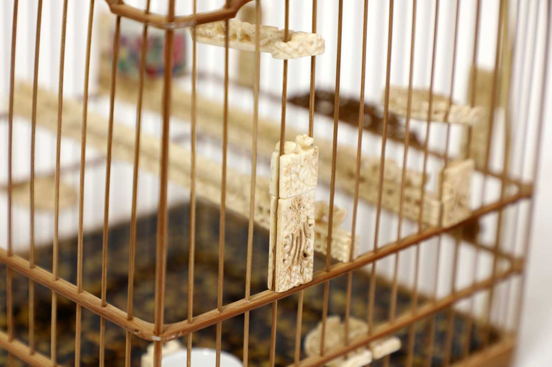 A pair of Chinese bamboo birdcages, - Image 3 of 3