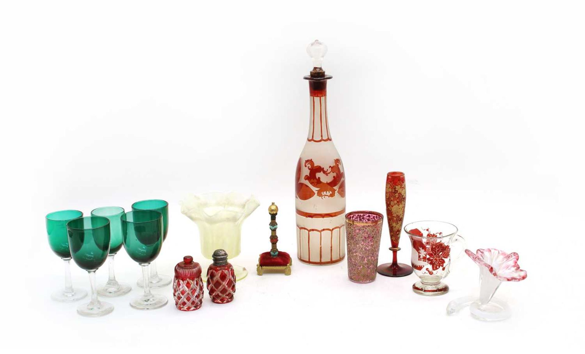 A collection of glassware