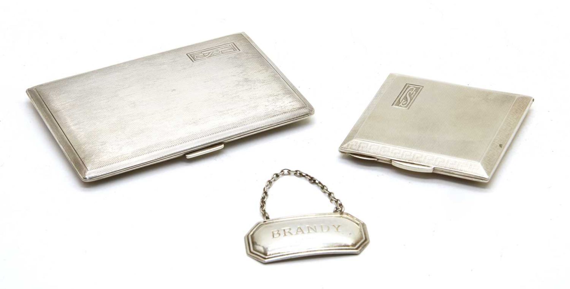 A mid 20th century silver cigarette case,