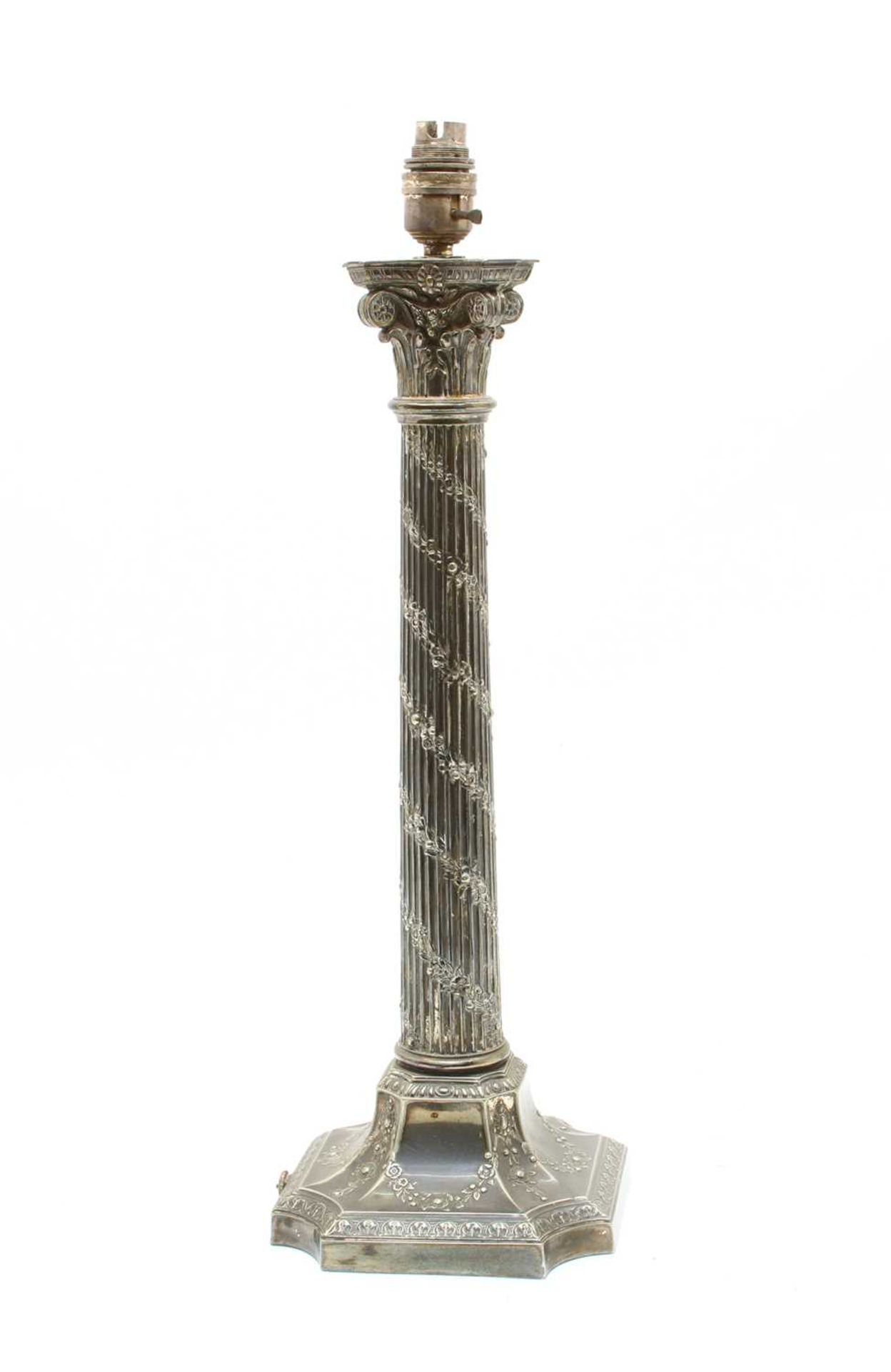 A Corinthian column lamp, - Image 2 of 3