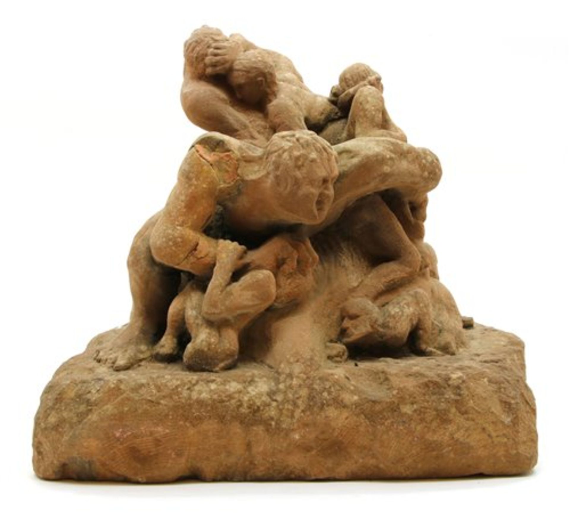 DANTES INFERNO, carved sandstone stone sculpture,