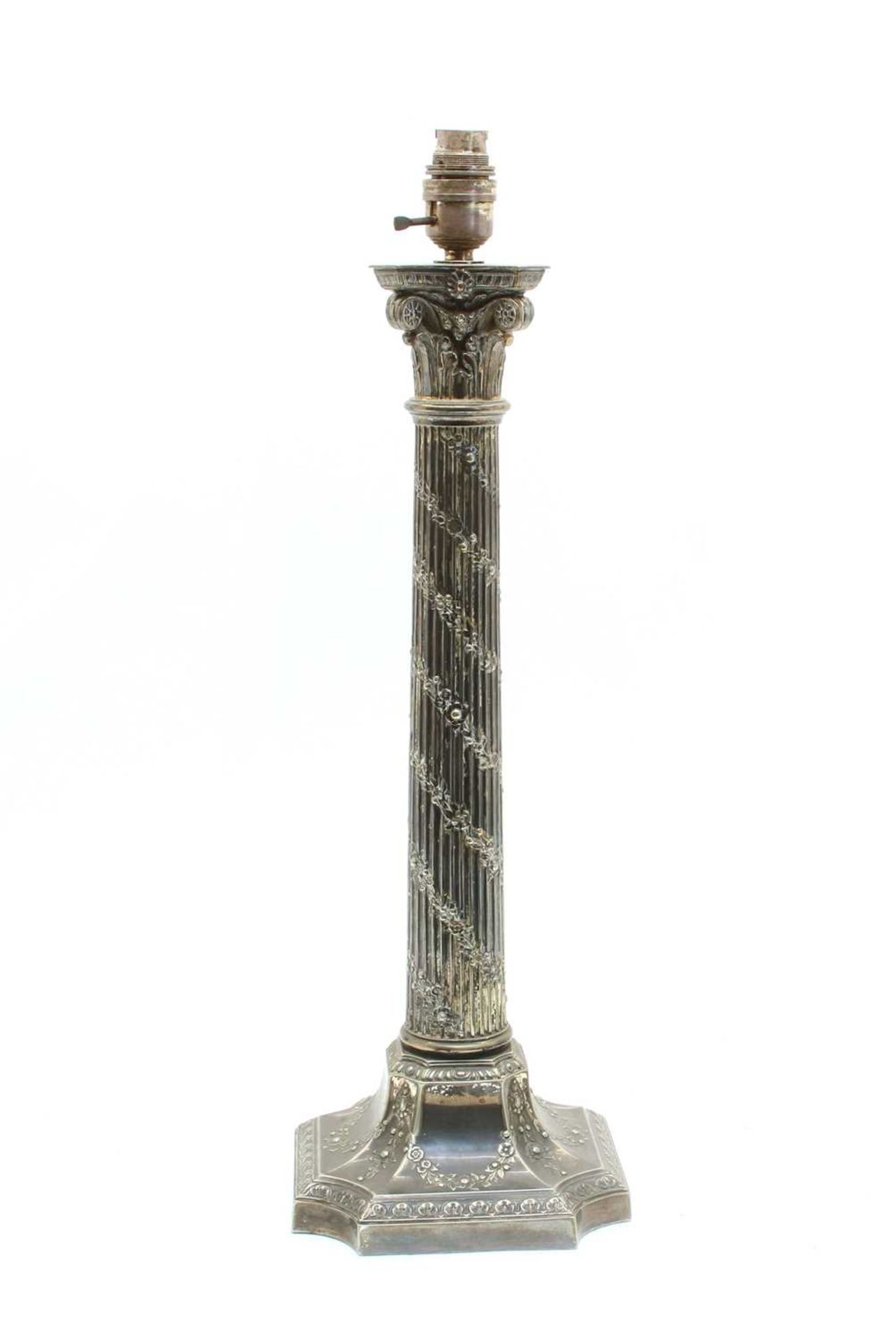 A Corinthian column lamp,