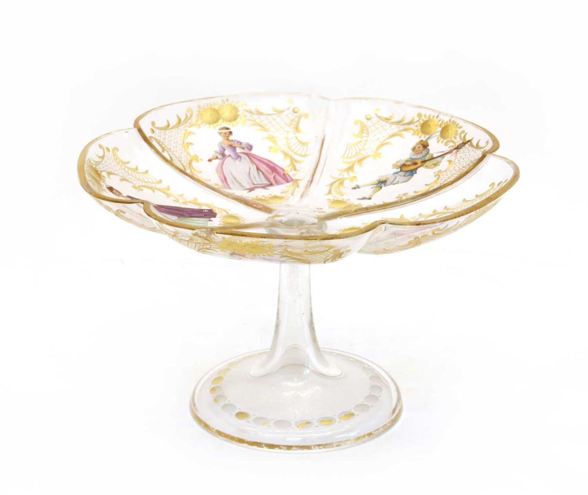 A verre eglomise glass tazza, - Image 2 of 4