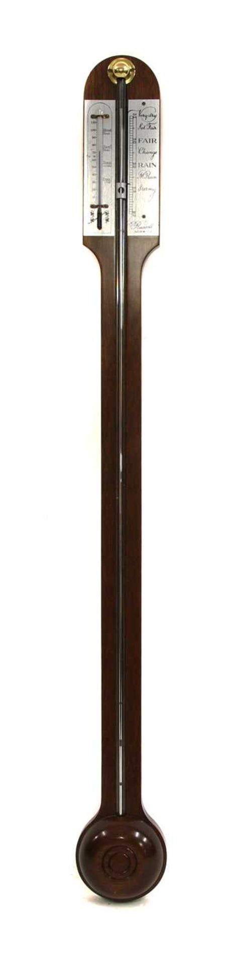 Two mahogany stick barometers, - Bild 2 aus 2