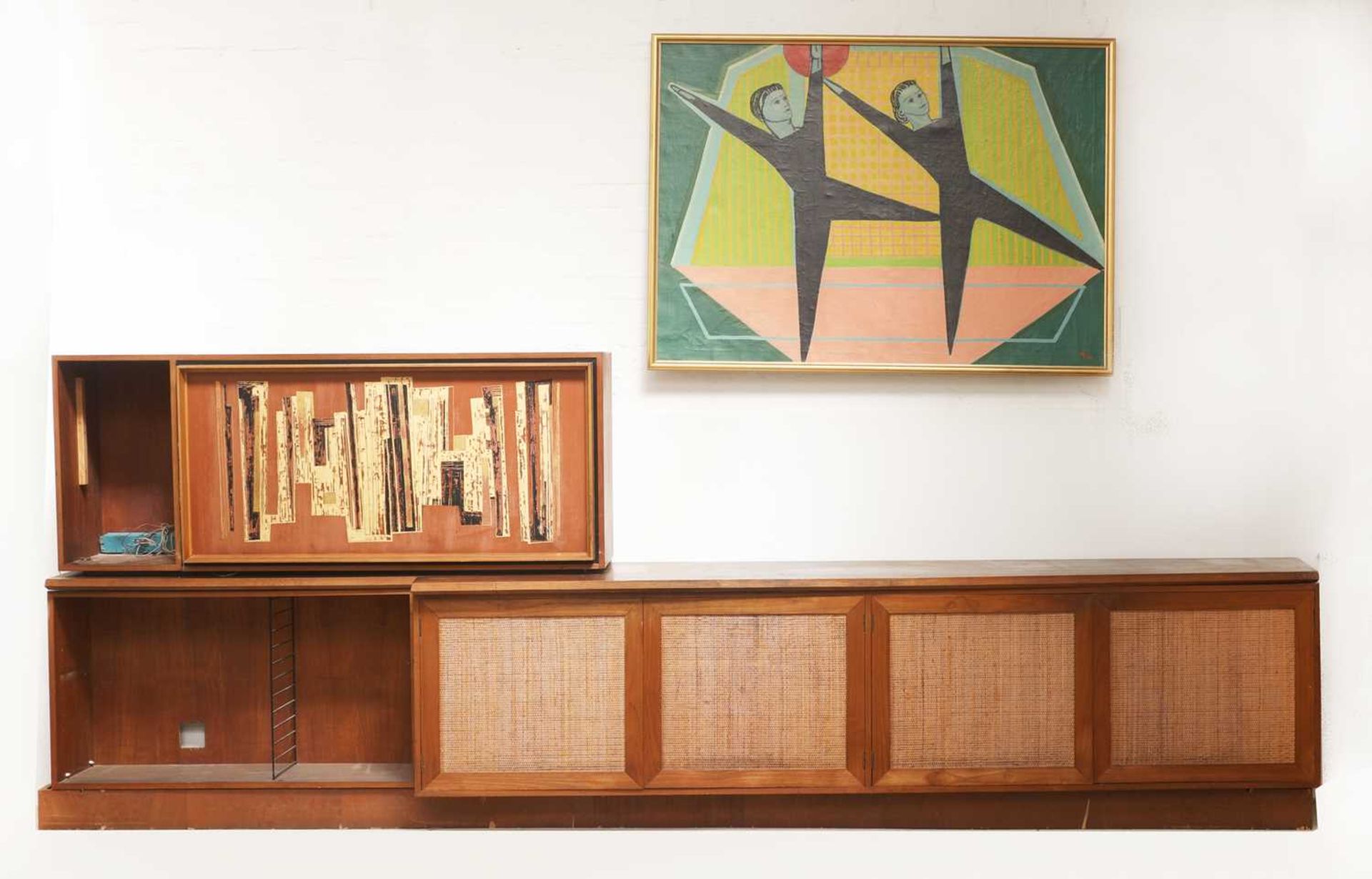 A Danish teak wall unit,