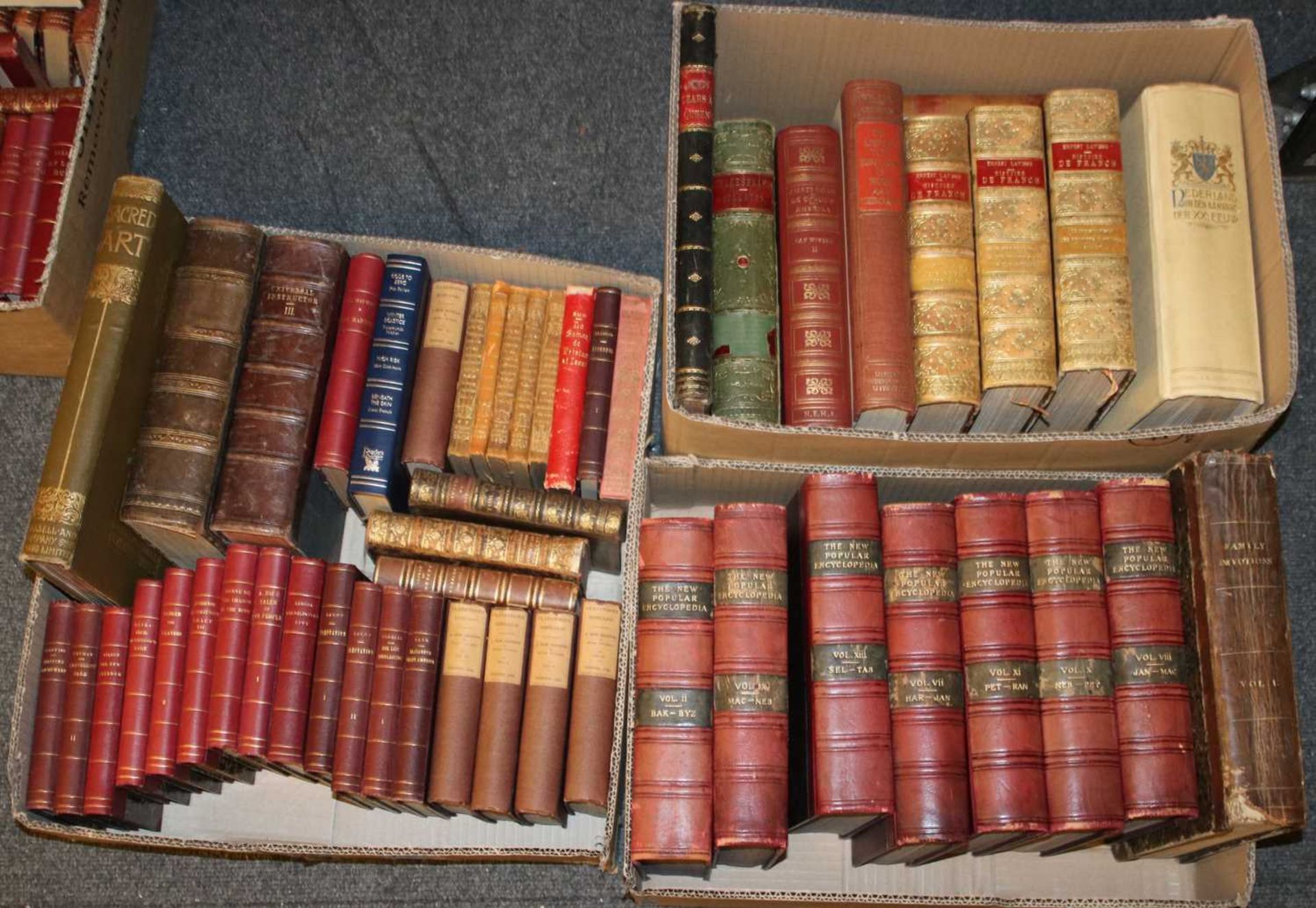 A large collection of leather bound and other books, - Image 3 of 3