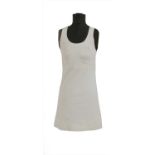 A Jil Sander cream sleeveless bodycon dress,