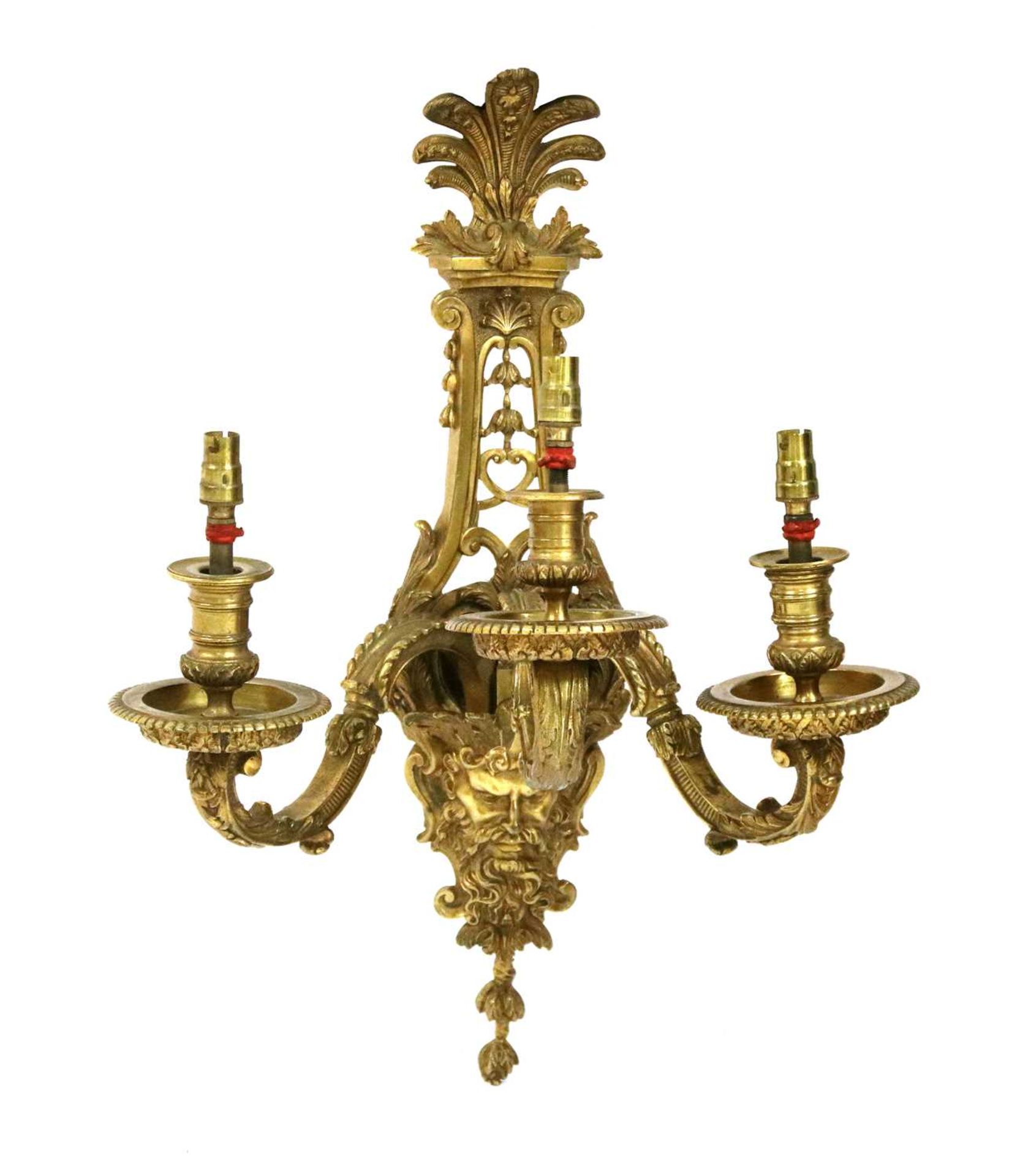 A 19th century gilded classical wall light,