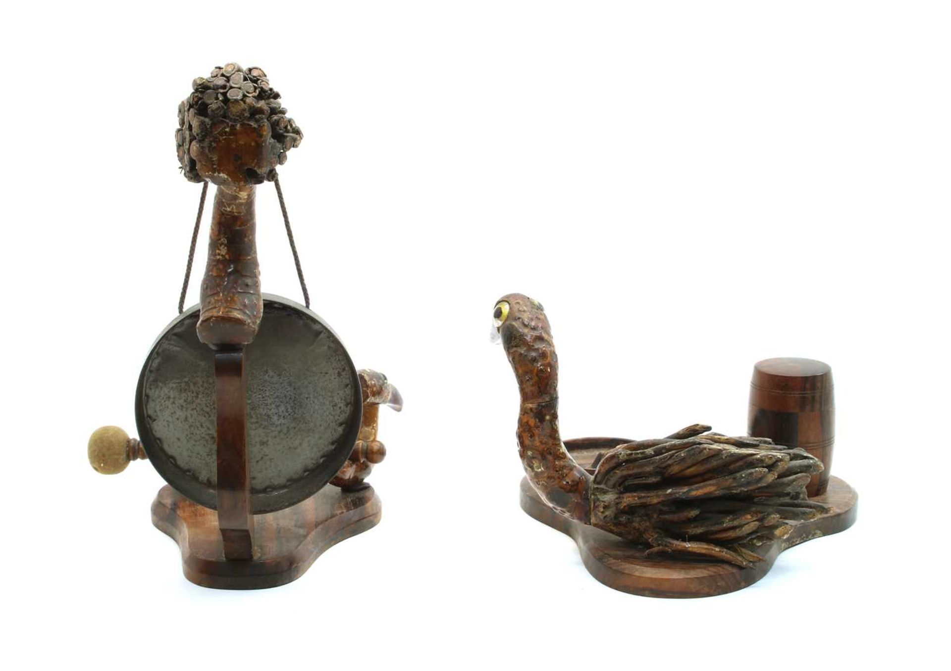 An early 20th century Henry Howell style YZ bird dinner gong, - Image 2 of 2