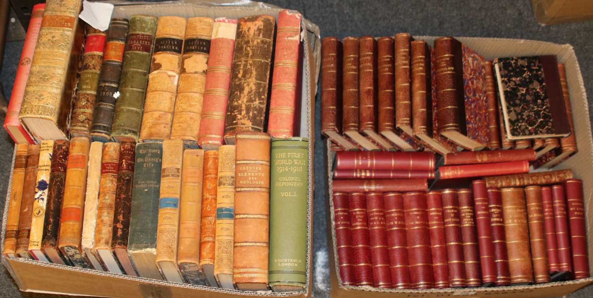 A large collection of leather bound and other books, - Image 2 of 3