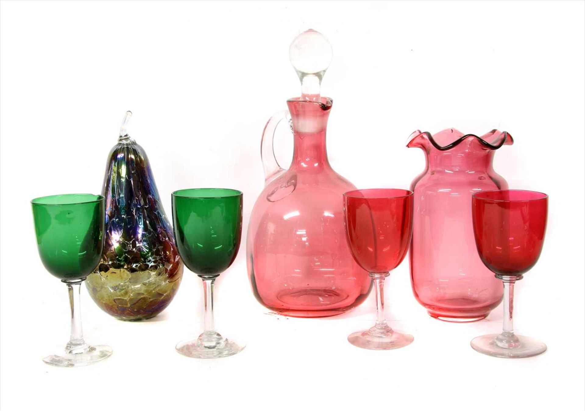 A quantity of coloured glass,