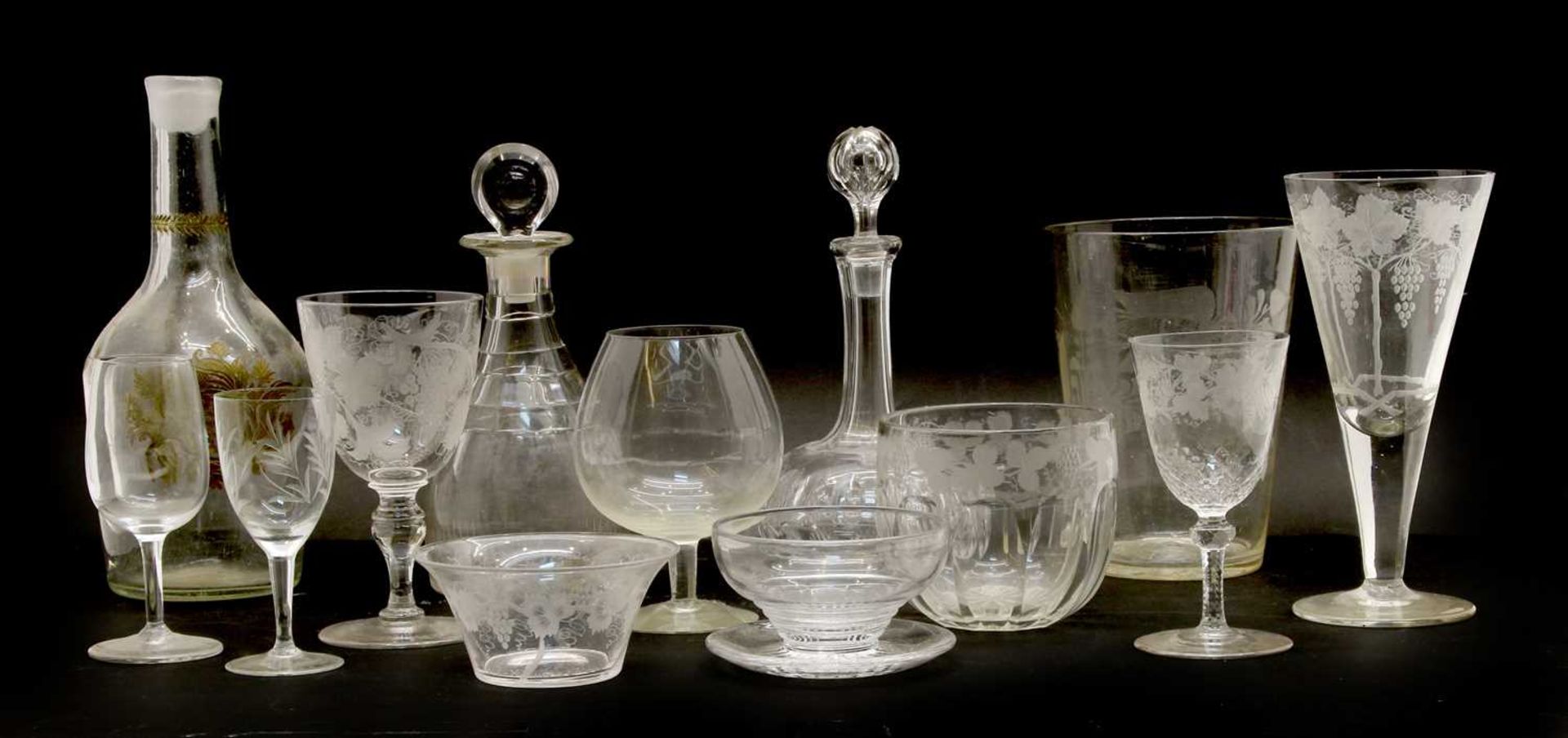 A quantity of 18th century and later glassware,