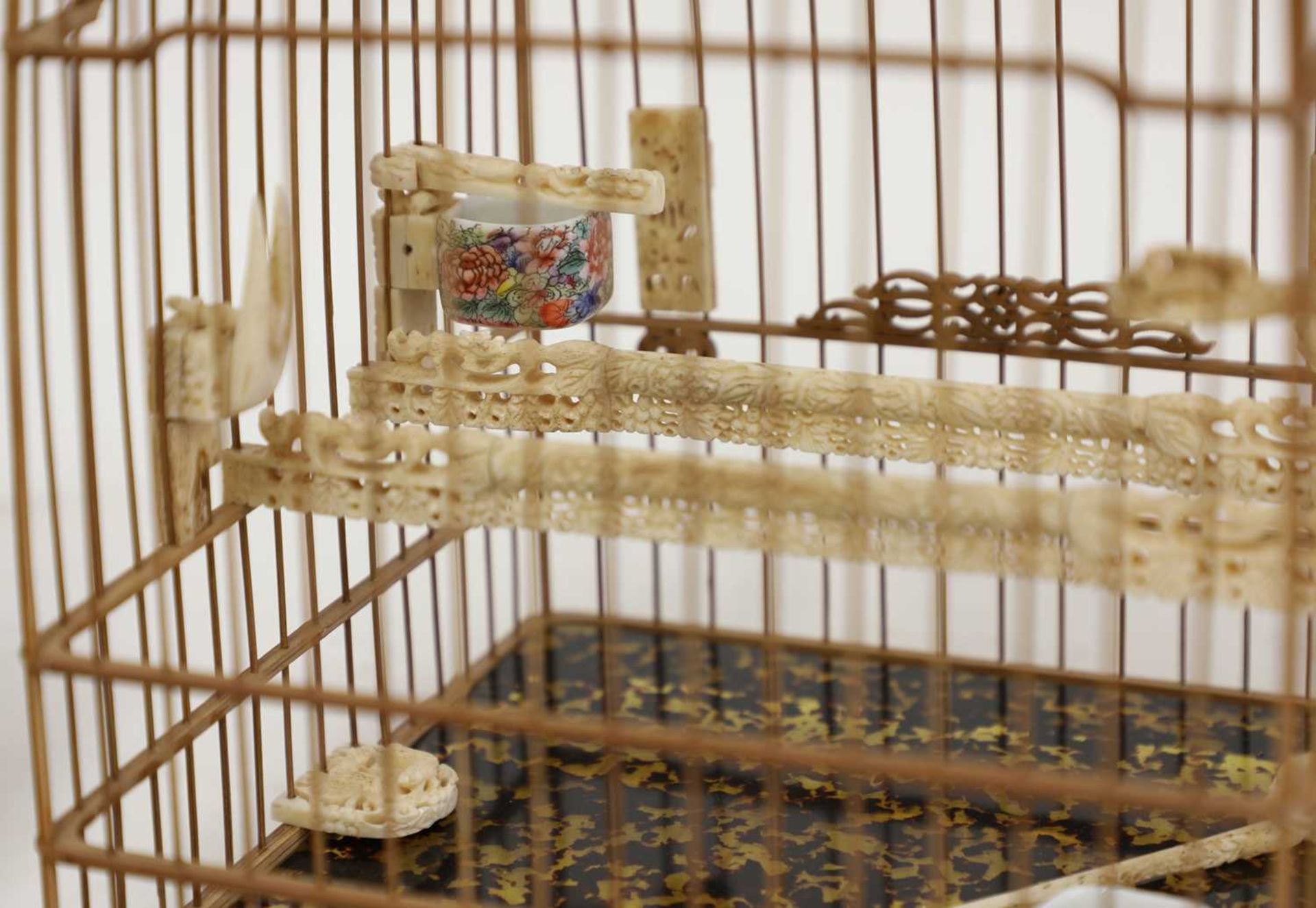 A pair of Chinese bamboo birdcages, - Image 2 of 3