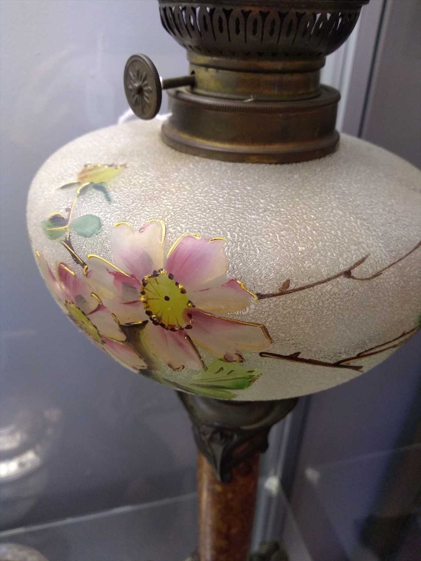 A French Art Nouveau cast table lamp, - Image 9 of 12