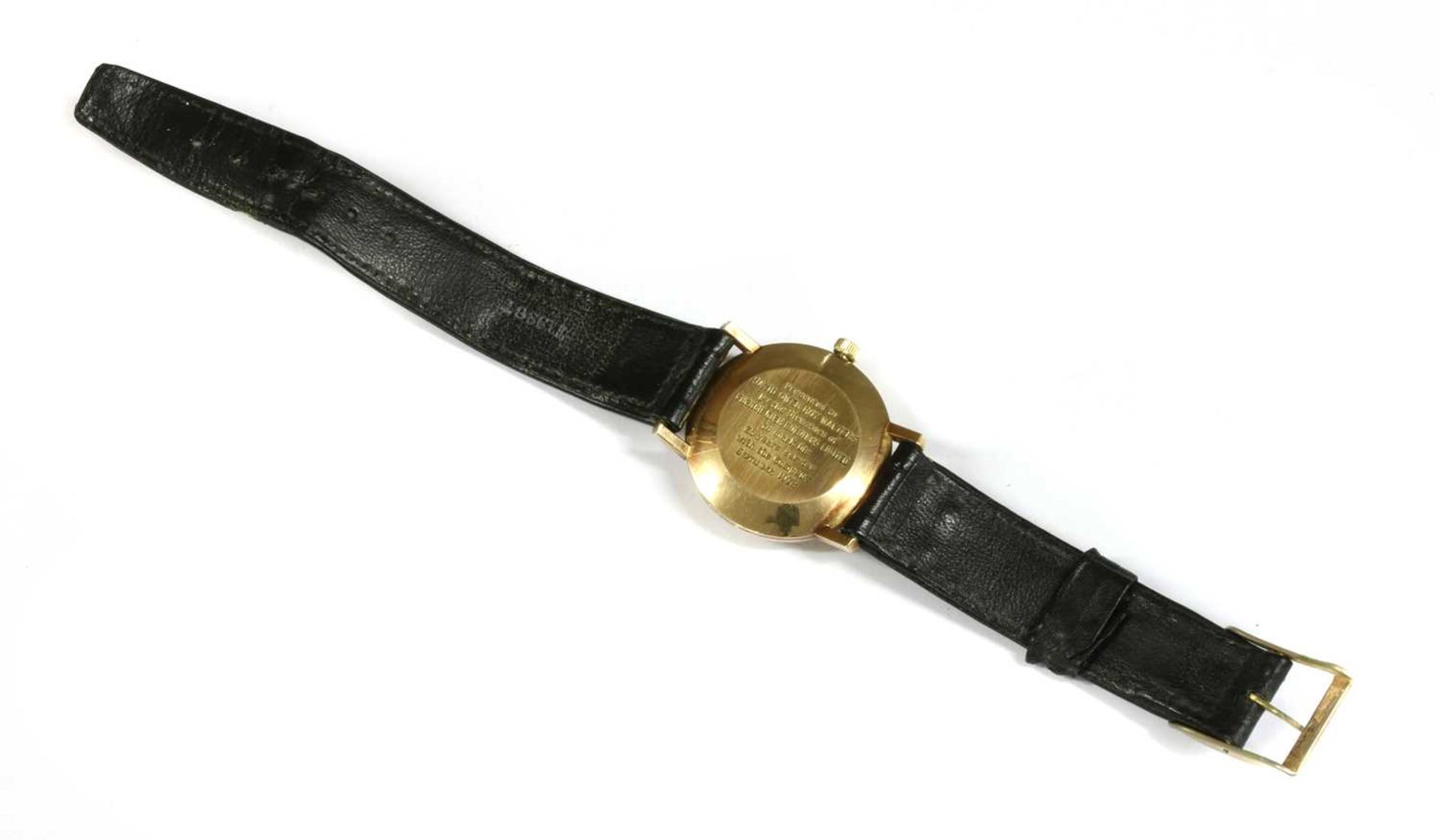 A mid-size 9ct gold Tissot 'Visodate' mechanical strap watch, c.1980, - Bild 2 aus 3