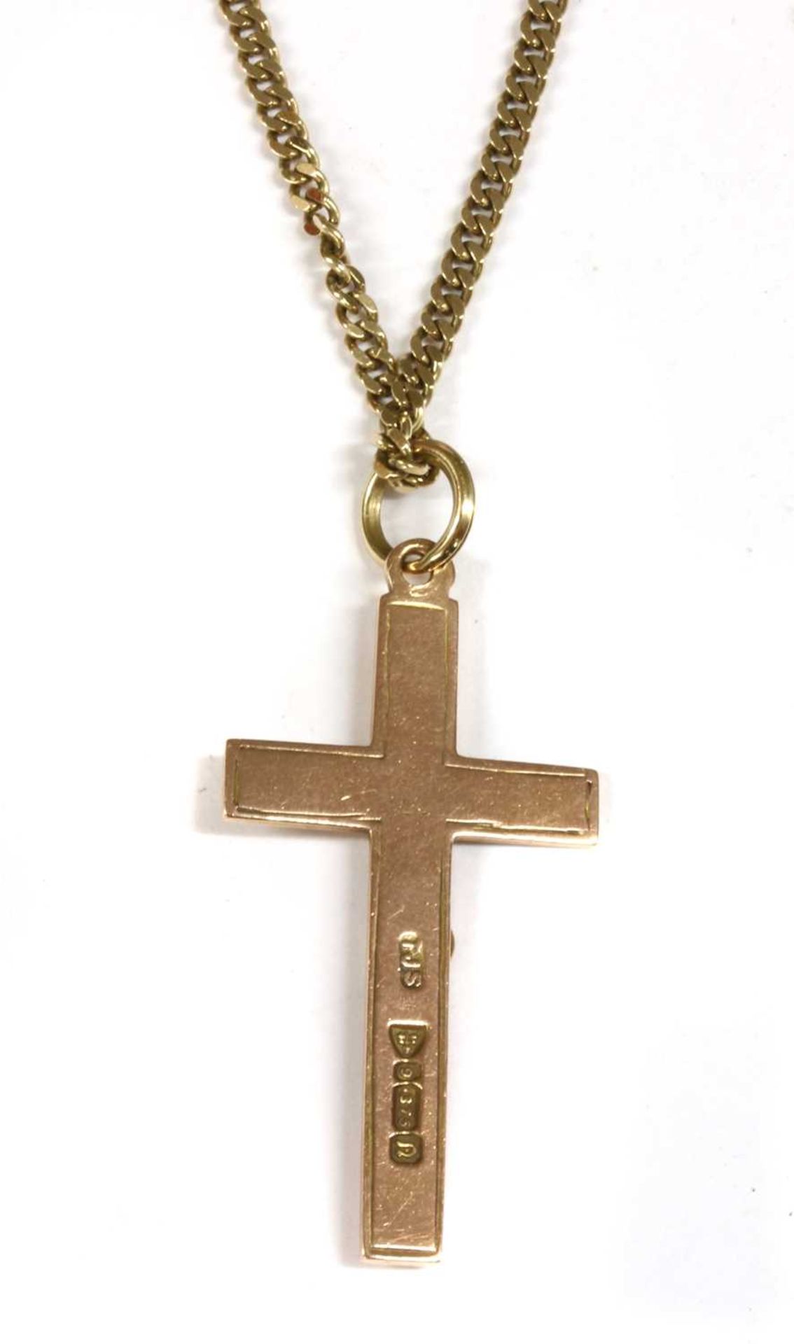 A 9ct rose gold crucifix, - Bild 3 aus 3