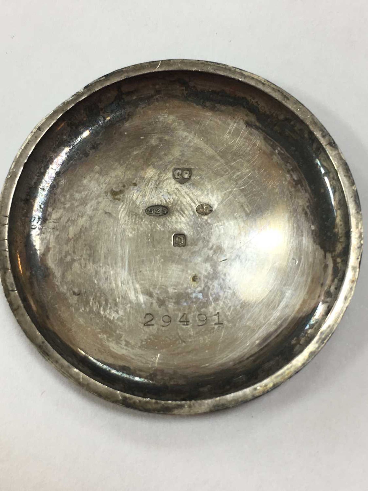 A sterling silver mechanical chronograph wristwatch - Bild 10 aus 17