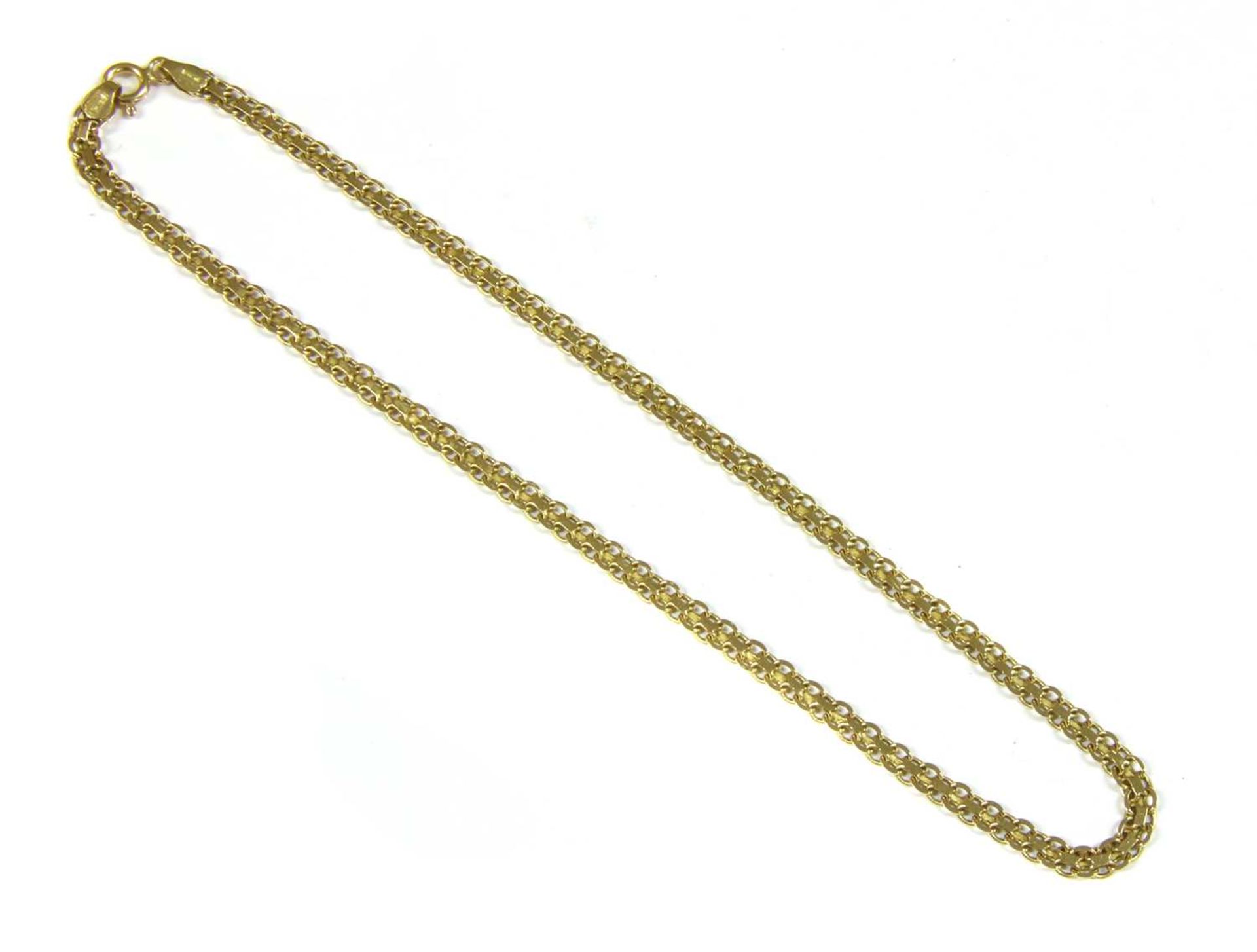 An Italian 18ct gold fancy link chain, - Bild 2 aus 2