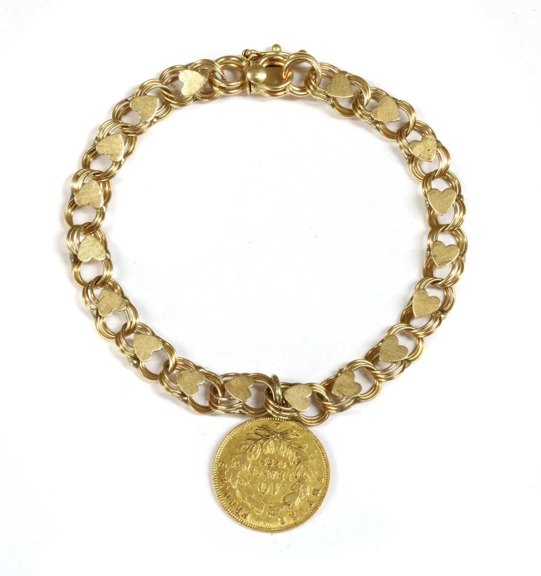 A gold bracelet, - Bild 3 aus 3