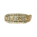 A 9ct gold diamond ring,