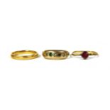 A 22ct gold wedding ring,