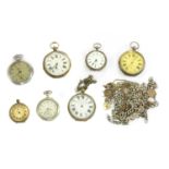 A quantity of pocket watches,