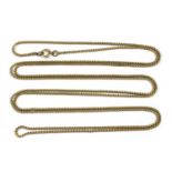 A gilt metal long chain,