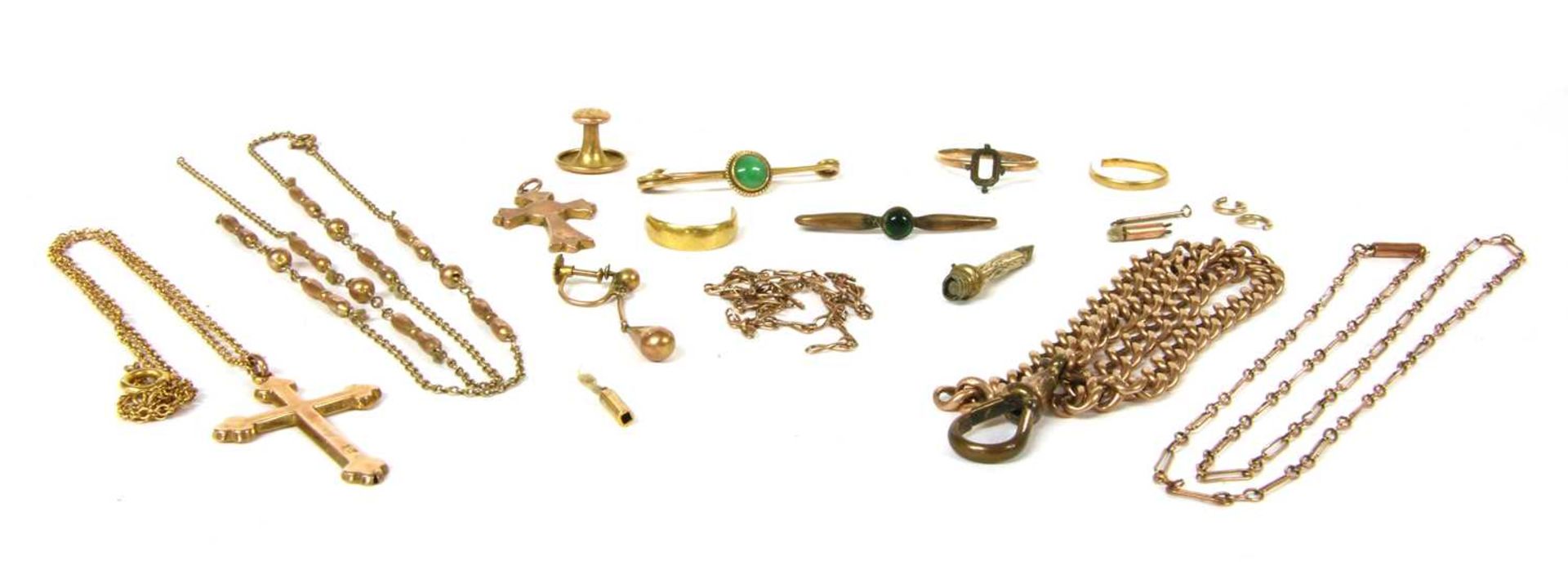 A quantity of gold jewellery