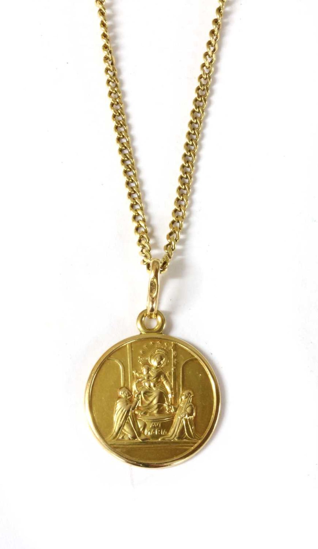 An Italian 18ct gold Madonna and Child pendant, by UnoAErre,