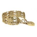 A 9ct gold gate bracelet,