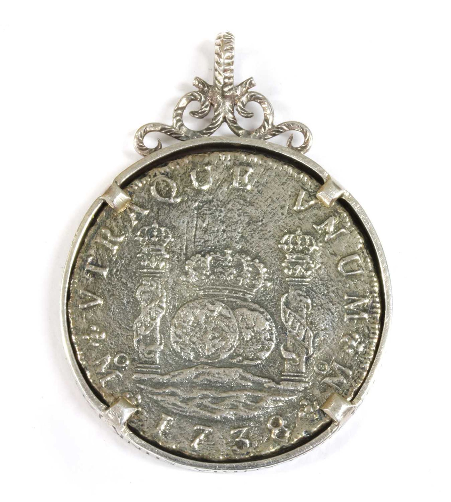 A Spanish silver eight Reales Phillip V 1738, - Bild 2 aus 2