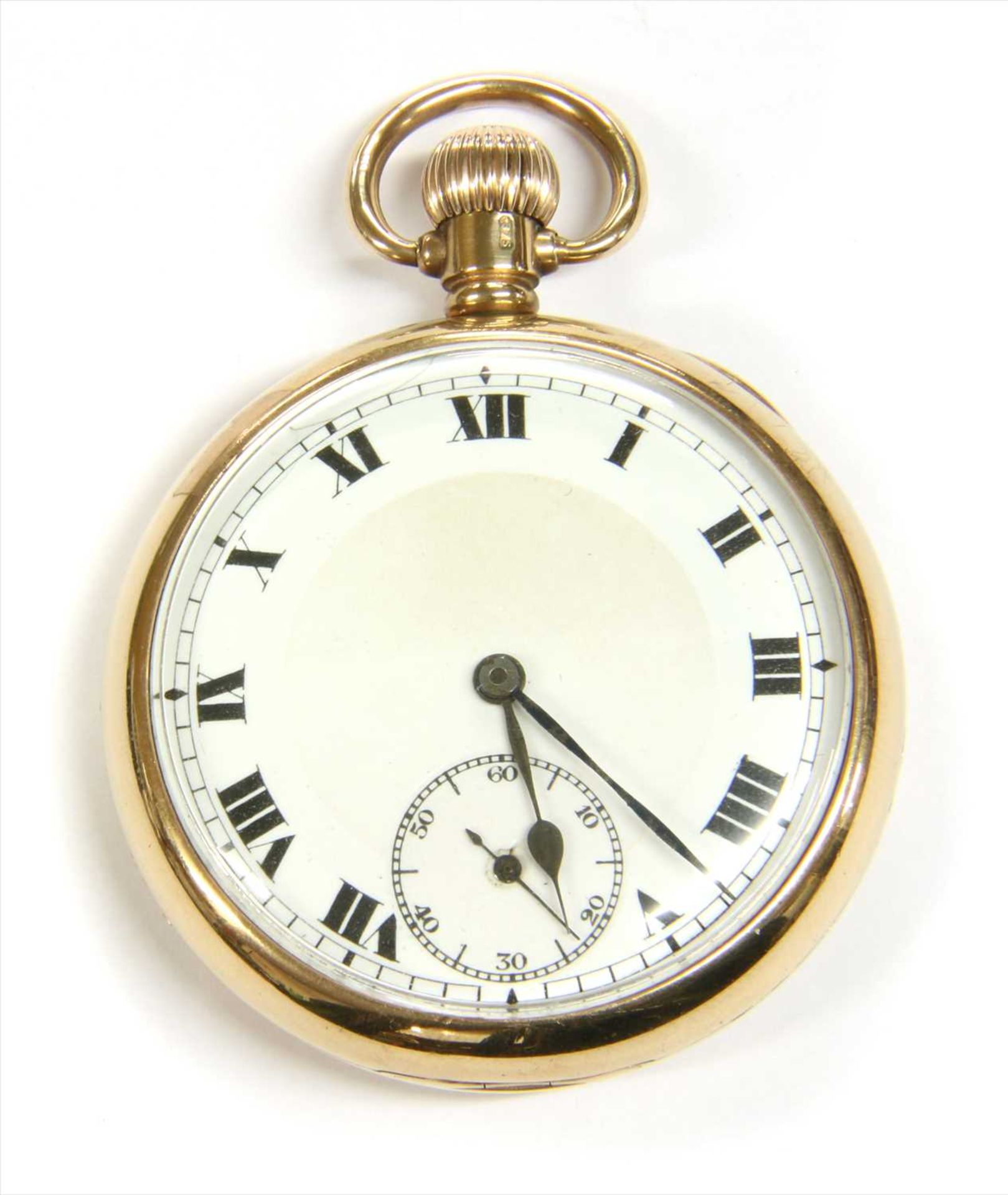 A 9ct gold open-faced pocket watch,